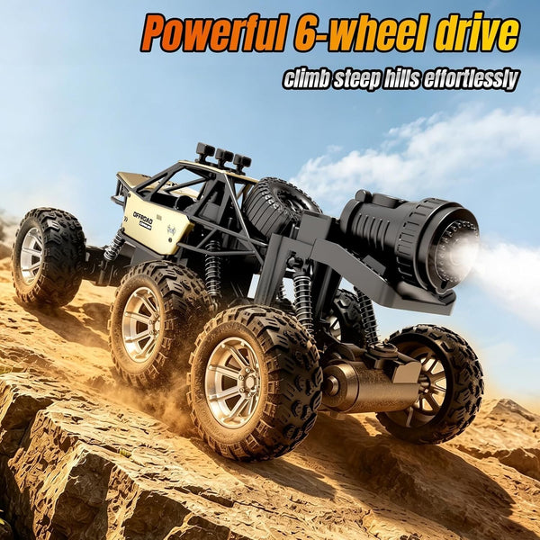 1:18 Scale 6-Wheel 2WD RC Monster Truck Rock Crawler with Spray