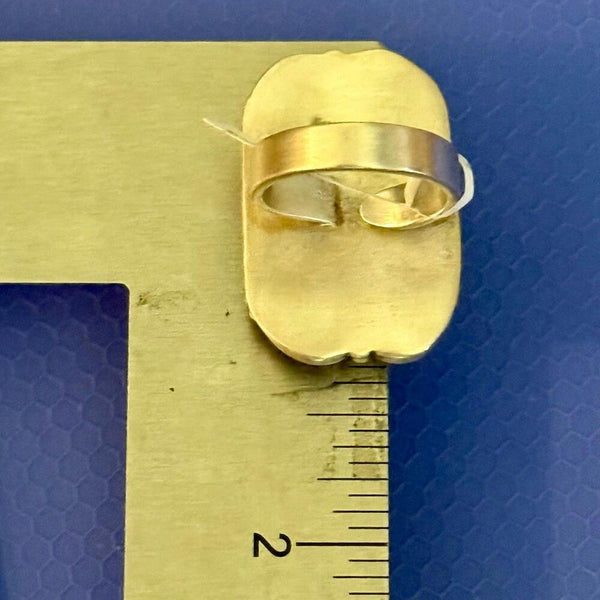 Ace of Spades Statement Ring Black Onyx & Silver Scrollwork, Playing Card Design