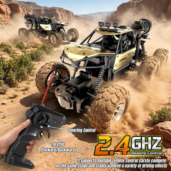 1:18 Scale 6-Wheel 2WD RC Monster Truck Rock Crawler with Spray