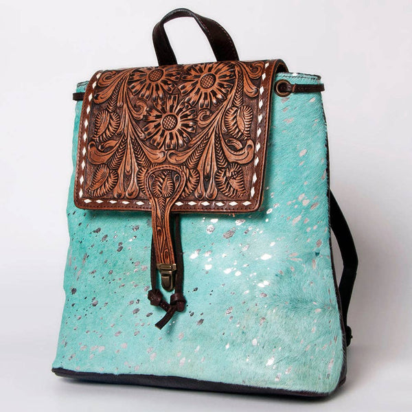ADBGZ101TRQ Backpack Genuine Western Leather Women Bag Sally
