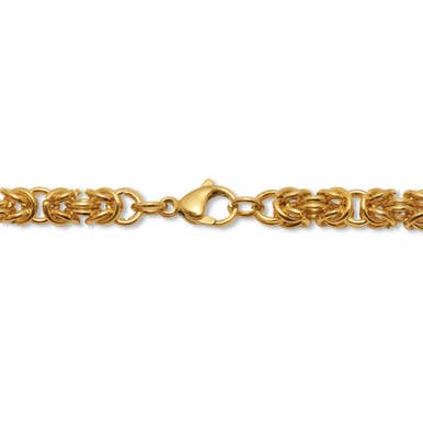 Goldtone Byzantine-Link Necklace 18-inch length