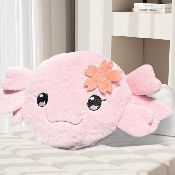 Axolotl Stuffed Animal Pink 19.6" Soft Cuddly Microwavable Plushies Kids Women