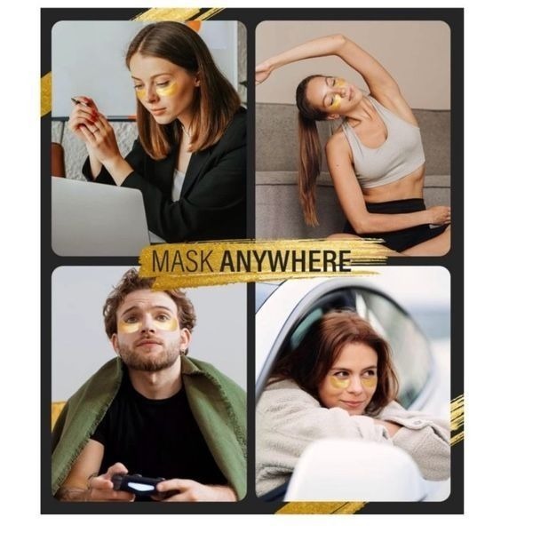 24k Gold Under Eye Patches, eye mask, Collagen Skin Care