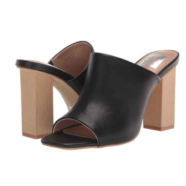 DV Dolce Vita Women's KERA Black Slide Block Heel Sandal Size 8.5