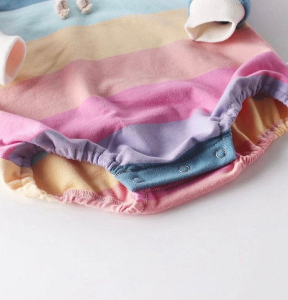 Rainbow Hoodie Romper