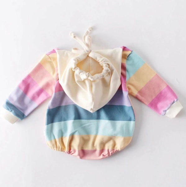 Rainbow Hoodie Romper