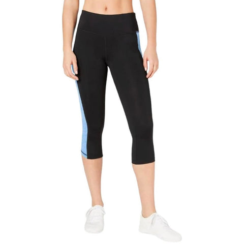 Ideology Women's Colorblocked Cropped Leggings Noir Victorian Blue Size Small
