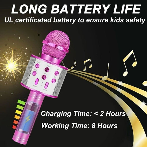 New Kids Karaoke Barbie Pink Microphone for Girl Christmas Birthday Music Gift