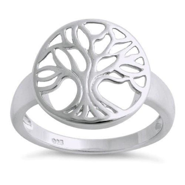 Tree of Life Sterling Silver Ring Casual Jewelry Size 9 New