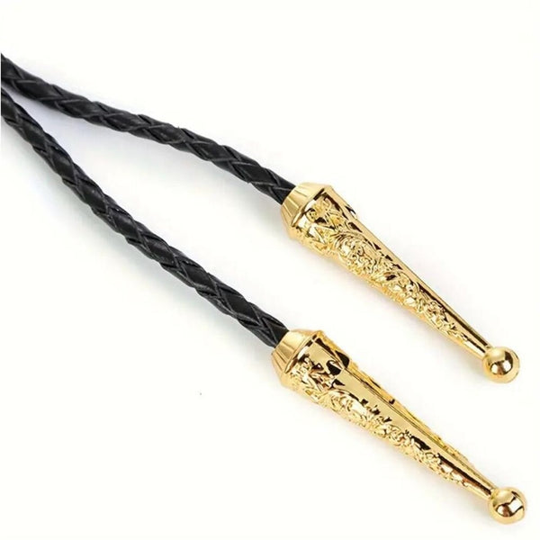 Bolo Tie Initial R Mens Casual Western Cowboy Accessory