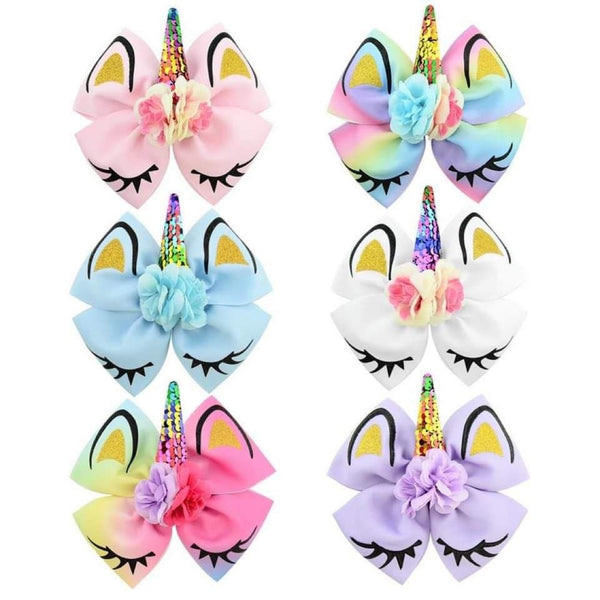 Unicorn Hair Bows