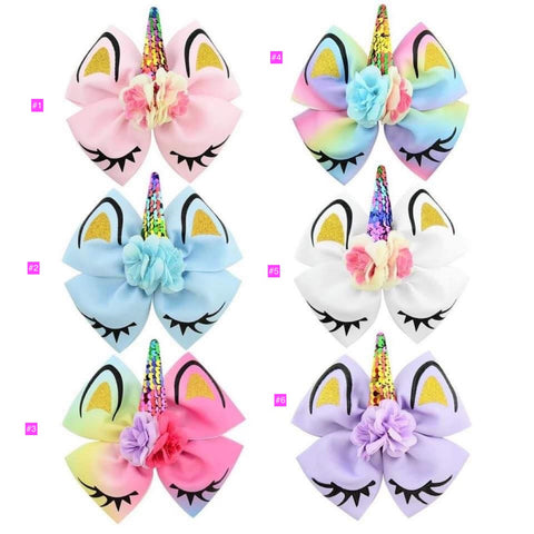 Unicorn Hair Bows