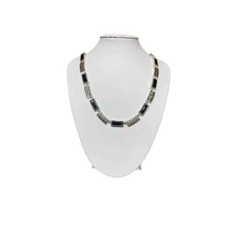 Silver and Black Onyx Necklace