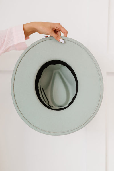 Fame Biggest Fan Geometric Strap Wide Brim Fedora