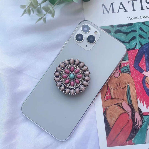 Pink Lavender And Beige Stone Phone Grips