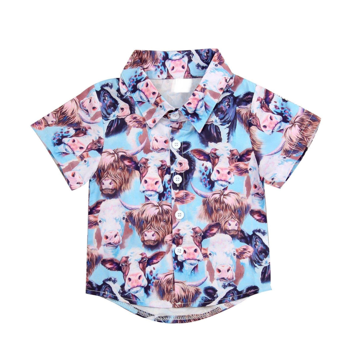Western Cow Print Button Down