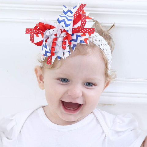 Baby Red White & Blue Headband