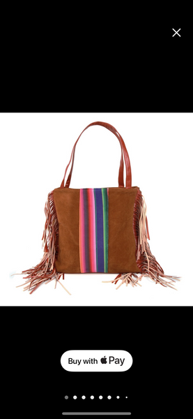 Western Fringe Purse 13.3x13.7"