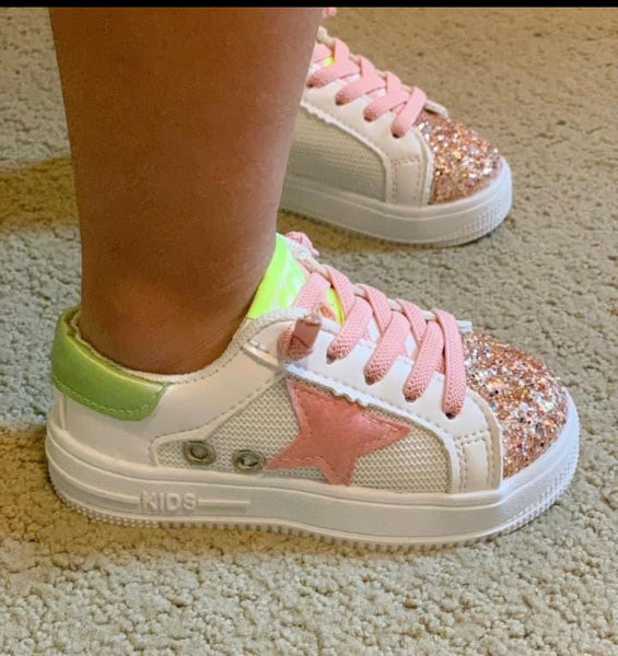 Little Girl Star Glitter Sneaker
