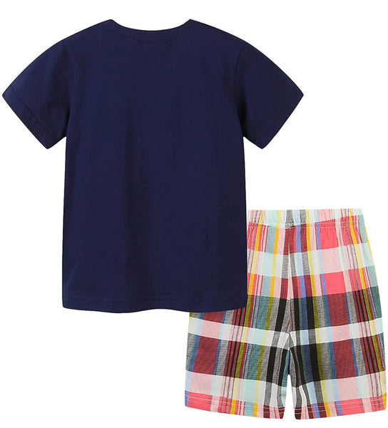 Boys Helicopter Shorts Set