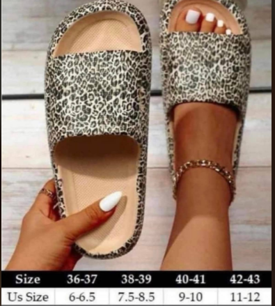 Cheetah Slide Sandals