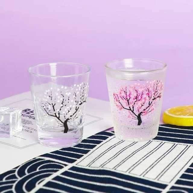 Coloring Changing Cherry Blossom Shot Glass