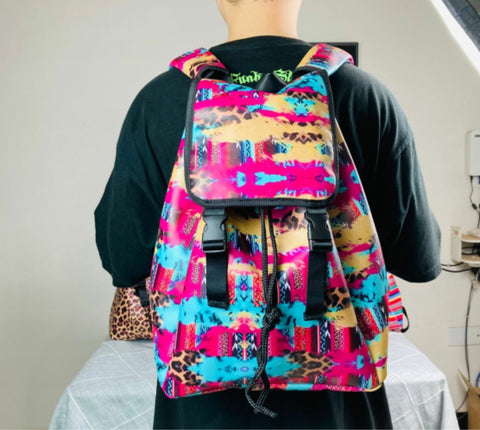 Leather Drawstring Backpacks