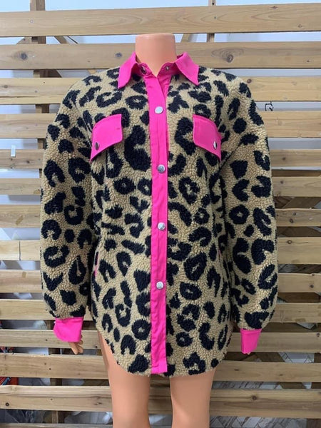 Leopard Print Sherpa