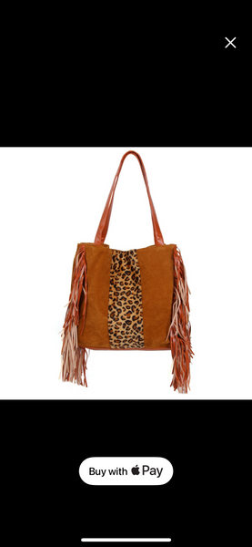Western Fringe Purse 13.3x13.7"