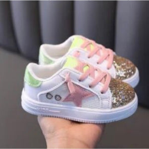 Little Girl Star Glitter Sneaker