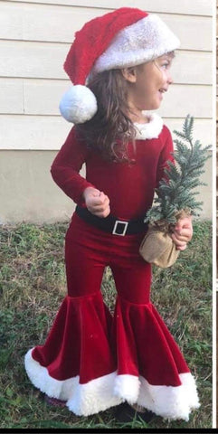 Girls Christmas Santa Pant Suit