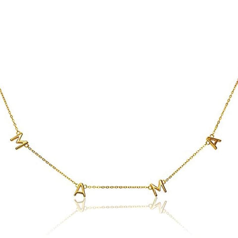 Dainty MAMA Initial Necklace