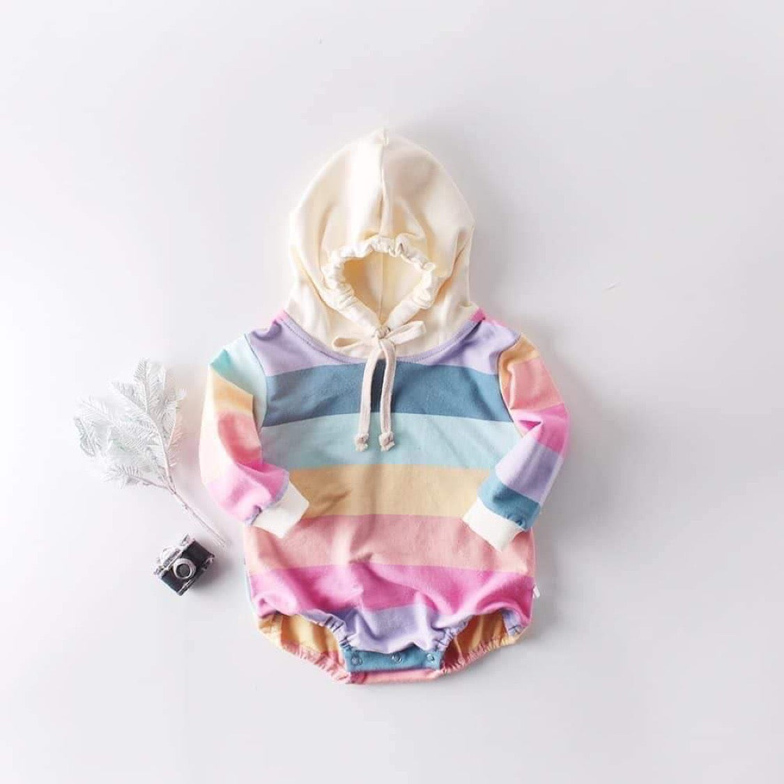 Rainbow Hoodie Romper