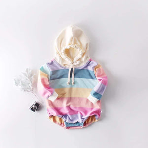 Rainbow Hoodie Romper