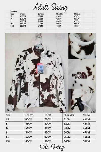 Brown Cow Print Fleece Zipper Hoodie